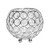 4" Clear And Silver Faux Crystal And Metal Round Table Vase