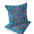 Set of Two Dark Blue Pink And Green Paisley Indoor Outdoor Throw Pillow
