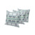 Set of Three Off White And Beige Botanical Indoor Outdoor Throw Pillow