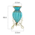 Colo Glass Floor Flower Vase  Bunch  Heads Artificial Fake Silk Rose Home Decor