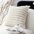 Boho Cream Tassel Throw Pillow Cover