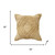 22" Brown And White Diamond Cotton Throw Pillow with Tufts