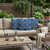 Set of Three Blue Abstract Indoor Outdoor Throw Pillow