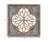 Distressed Blue Enamel Metal And Wood Framed Wall Art