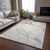 10' X 14' Beige And Ivory Abstract Washable Area Rug With UV Protection