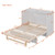 White Wood Full Murphy Bed With Drawers