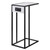 26" White and Black Faux Marble and Iron Frame End Table And USB Port