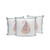 Set of Three Orange Red And White Botanical Indoor Outdoor Throw Pillow