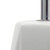 18" Off White Ceramic Geometric Table Lamp With White Drum Shade