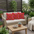 Set of Three Red Abstract Indoor Outdoor Throw Pillow