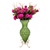 Glass Tall Floor Vase and pcs Dark Artificial Fake Flower