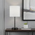20" Black USB Table Lamp LED With Drum Shade