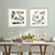 Set Of Two Olive Branches I Distressed White Framed Wall Art