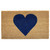 24" X 48" Brown And Dark Blue Heart Outdoor Coir Door Mat