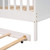 White Wood Full House Bed With Trundle