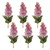 Set of Six 4" Pink Artificial