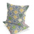 Set of Two Gold Green And Gray Floral Indoor Outdoor Throw Pillow