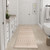 8' Taupe And Ivory Geometric Runner Rug