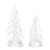 Set of Two Clear Glass Trees Tabletop Sculpture
