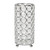 7" Silver And Clear Faux Crystal And Metal Cylinder Table Vase