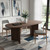 67" Walnut Wood Oval Bar Table
