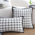 Rectanngular Nordic Monochrome Pattern Pillowcase