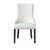 Set of Two Tufted White And Espresso Upholstered Faux Leather Dining Side Chairs