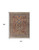 2' X 3' Blue Red and Tan Wool Geometric Hand Knotted Area Rug With Fringe