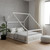 White Wood Twin House Bed