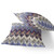 Set of Two Purple Gray Blue And Orange Ikat Indoor Outdoor Throw Pillow