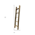 4 Step Rustic Weathered Grey Wood Ladder Shelf