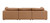 122" Chestnut Top Grain Leather Reclining Solid Wood Sofa