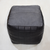 Geometric Handmade Goat Leather Square Pouf (Recycled Cotton Fill) 