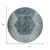 8' Teal And Ivory Geometric Washable Round Rug With UV Protection