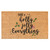 17" X 29" Brown Black And Green Christmas Outdoor Coir Door Mat