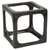 4" Black Cast Iron Cube Tabletop Sculpture