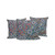 Set of Three Gray And Yellow Peacock Floral Indoor Outdoor Throw Pillow