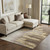 9' X 12' Coffee Beige And Taupe Abstract Washable Area Rug With UV Protection