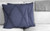 Set of Two Denim Blue And Blue Diamond Cotton Throw Pillows with Texture