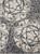4' X 6' Ivory Charcoal and Gray Floral Distressed Area Rug