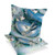 Set of Two White Blue And Gray Bird Indoor Outdoor Throw Pillow