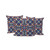 Set of Three Gray Blue And Orange Floral Indoor Outdoor Throw Pillow