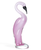 15" Pink Murano Glass Flamingo Figurine Tabletop Sculpture
