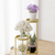 Gold Metal Plant Stand Flower Pot Holder Corner Shelving Rack Indoor Display