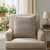 20" Tan And Gray Geometric Cotton Blend Throw Pillow