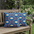 Set of Two Blue Yellow And Pink Floral Indoor Outdoor Throw Pillow