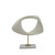 13" White And Gold Marble no no no no no Tabletop Sculpture