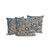 Set of Three Gray Orange And White Peacock Floral Indoor Outdoor Throw Pillow