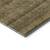 8' Brown And Beige Striped Washable Round Rug With UV Protection