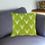 14" Green and White Reindeer Christmas Cotton Throw Pillow Cover